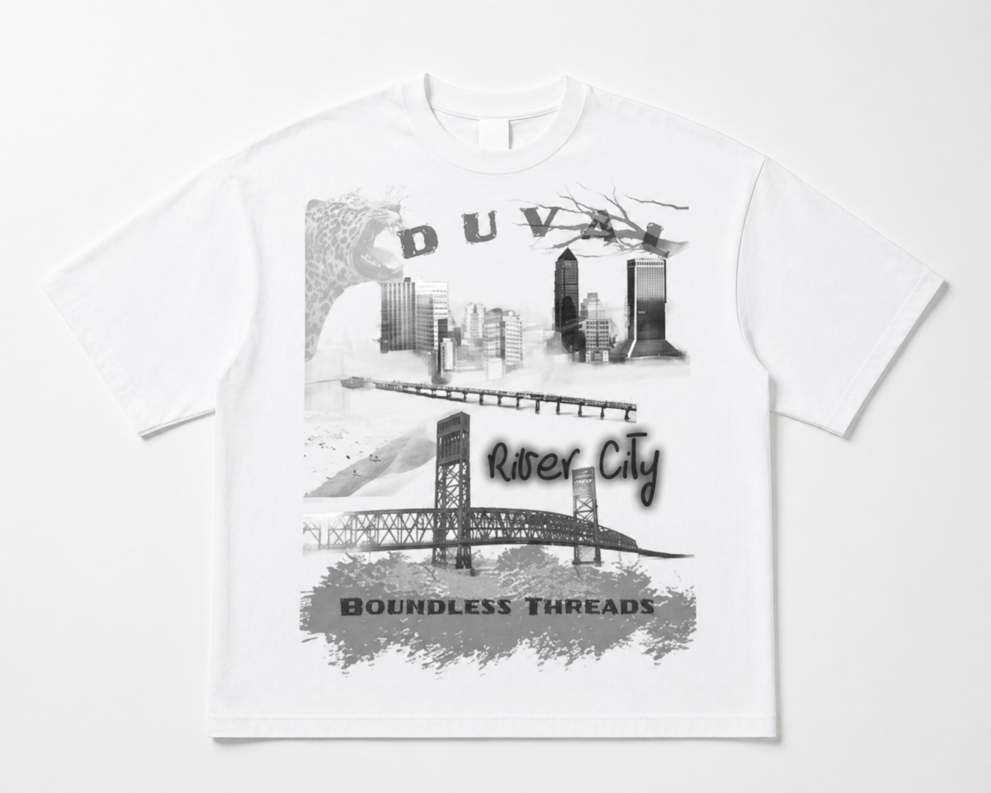 Vintage Washed Boxy Tee 'City Tribute'